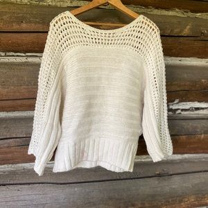 Anthropologie White Sweater